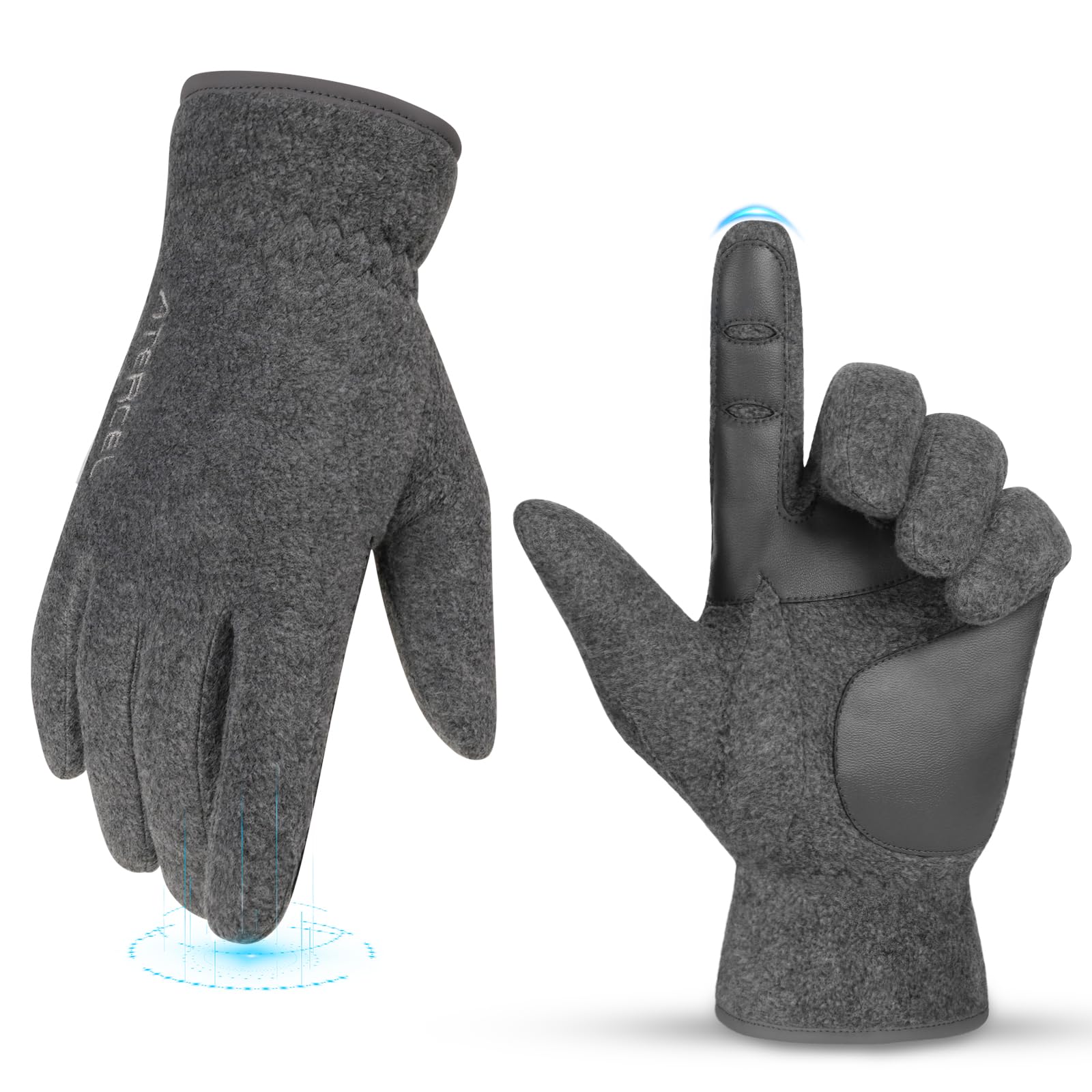 ATERCEL Winter Gloves for Men Women Thermal Gloves for Cold Weather Snow Warm Gloves Touchscreen Gloves for Runing Biking