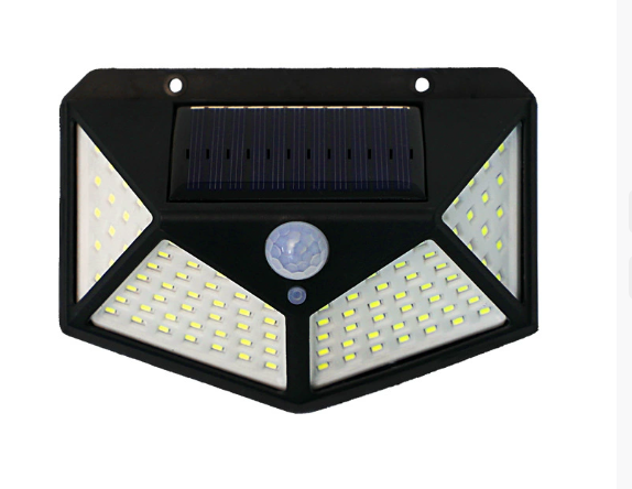 100 LED Solar Wall Lights with Motion Sensor for Outdoors