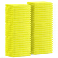 Avalon Towels Microfiber Cleaning Cloths (Value Pack of 48) Size 16" x 16" Highly Absorbent Cleaning Rags Lint Free Cleaning Towels Reusable and Washable Microfiber Towels for Cars (Yellow)