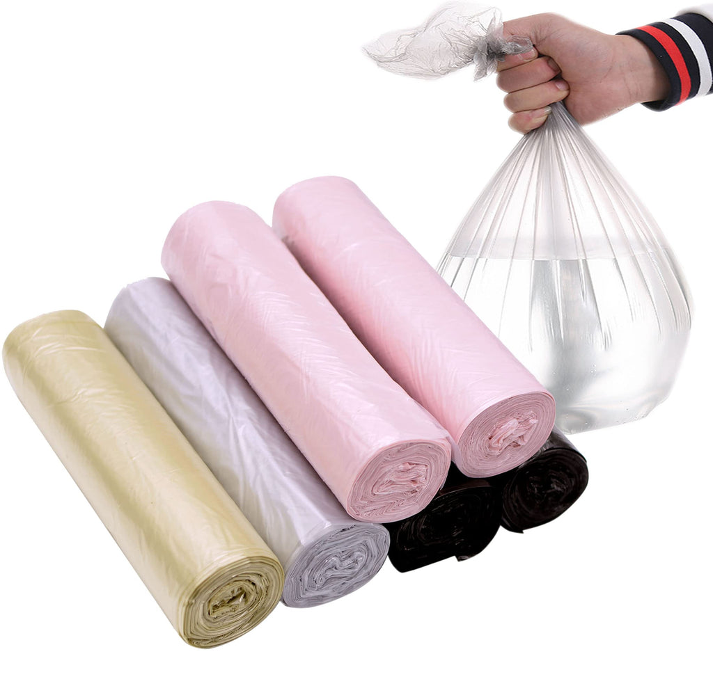 4 Gallon Bathroom Trash Bags6 Rolls Small Trash Garbage Bags Disposable Trash Bags for Office Bathroom Wastebasket Waste Bin (120 Count 4Gallon Multicolor)